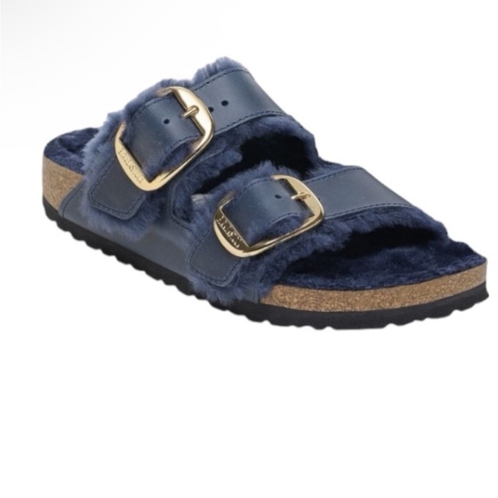 BIRKENSTOCK Arizona Big Buckle Shearling
Navy Blue, size 36, NWT, $175
